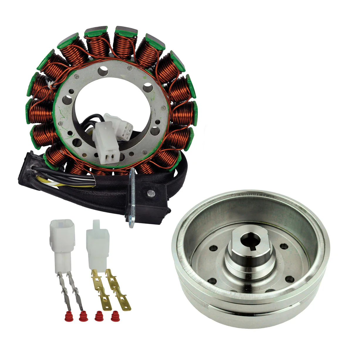 Kit Stator + Improved Magneto Flywheel for Suzuki LTA 400 Eiger / LTF 400 Eiger Arctic Cat 375 400 2002-2008 - Image 2