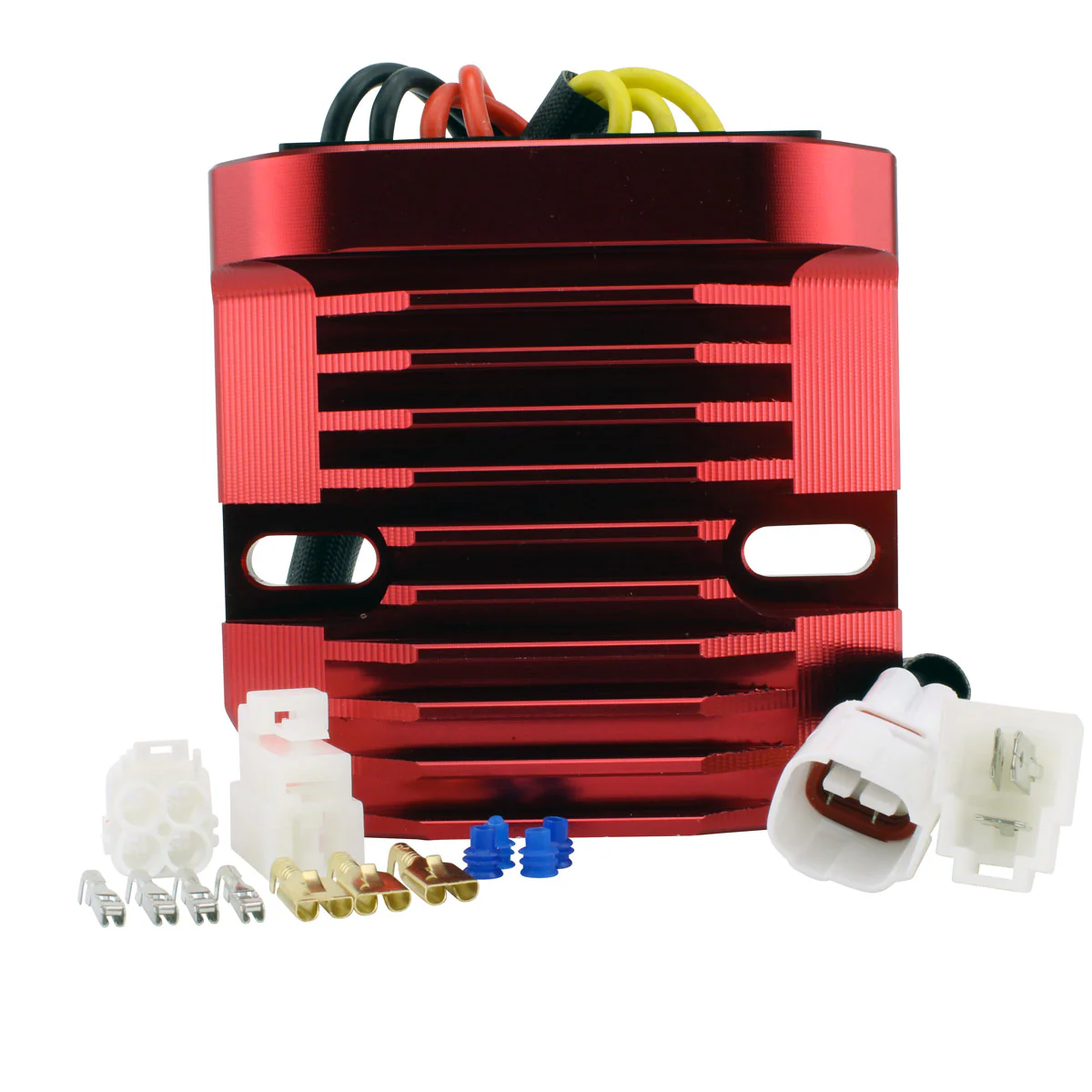 RMSTATOR Red Aluminum Mosfet Regulator for Suzuki Boulevard C50 / C90 | GSXR 600 / 750 / 1000 2001-2019 | # 32800-47H00 - Image 2