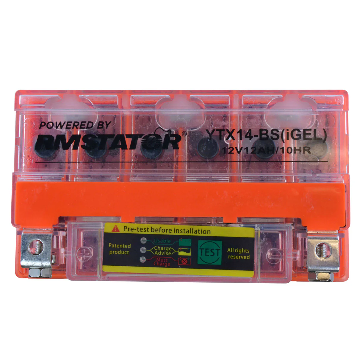 YTX14-BS 12V 12AH 200 CCA Maintenance Free - Sealed AGM Battery – Built-In Voltage Meter for ATV Motorcycles Scooters - Image 12