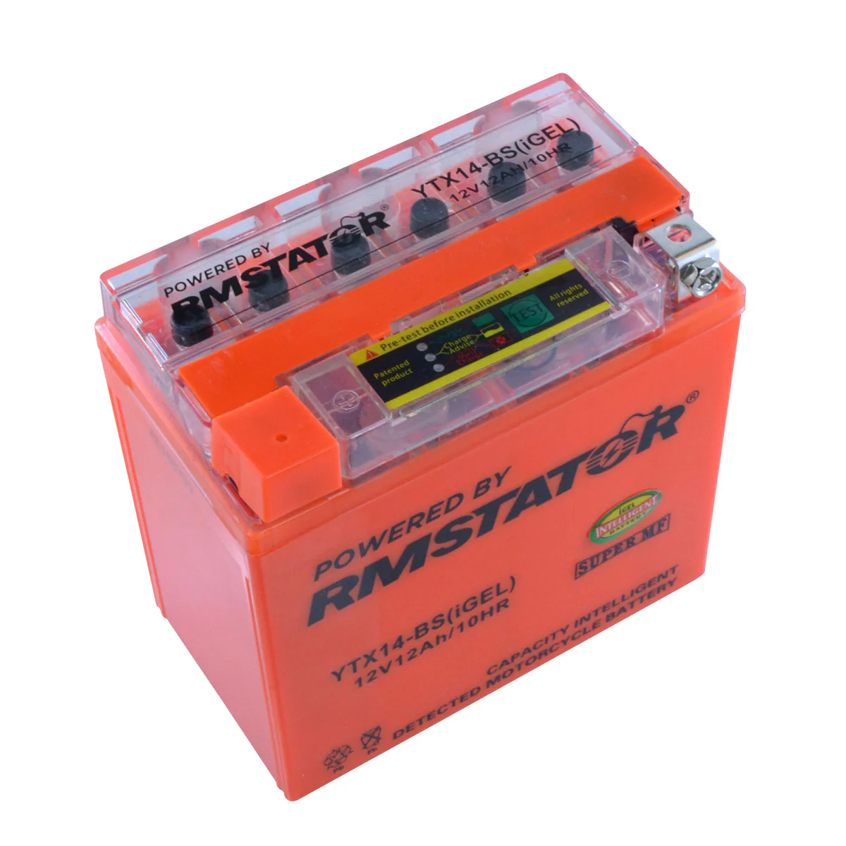YTX14-BS 12V 12AH 200 CCA Maintenance Free - Sealed AGM Battery – Built-In Voltage Meter for ATV Motorcycles Scooters - Image 5