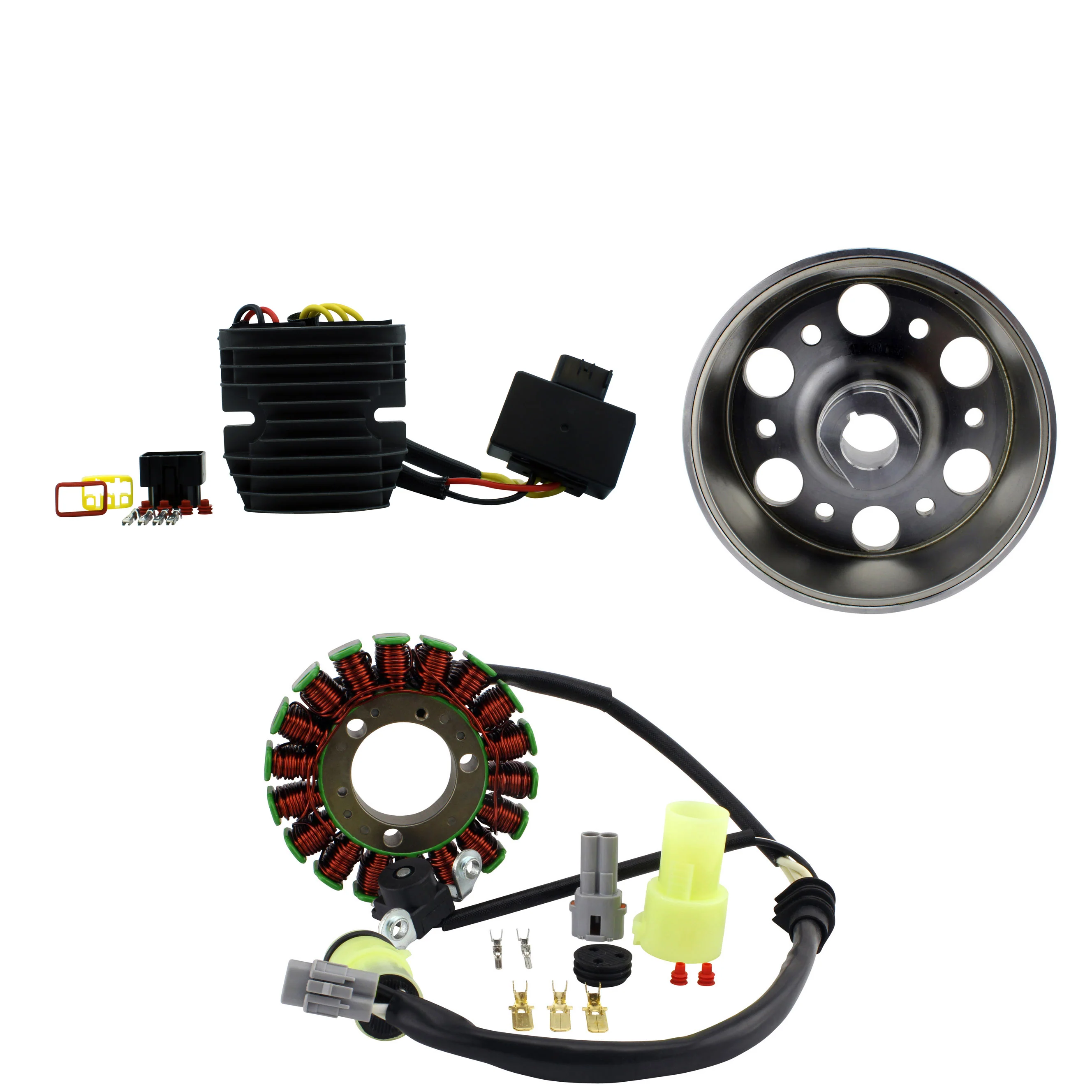 High Power 300W Stator + Flywheel + Mosfet Voltage Regulator for Yamaha YFZ 450 R / X 2009-2024 | 18P-81410-00-00